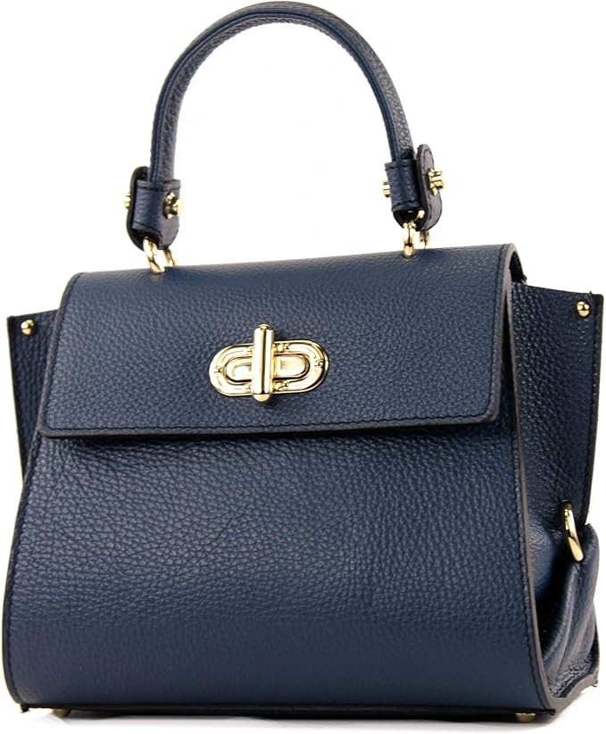 modamoda de - T182 - ital. Damen Henkeltasche Klein Leder